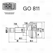 ШРУС Mazda Demio (96-) 1.3i/1.5i (наруж.) (GO 811) GO811 TRIALLI