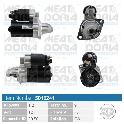Стартер BMW 1 (E81) MEAT&DORIA 5010241 MEAT DORIA