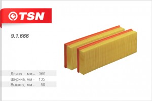 фильтр воздушный! к-кт 2шт MB W203/W220/W463/W211 3.2-5.5 97> 91666 TSN