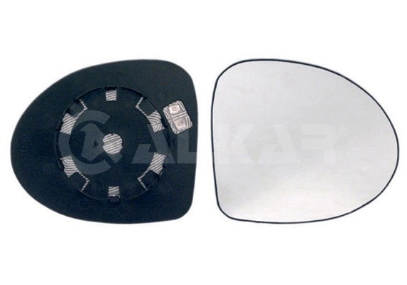 стекло зеркала правое! с кроншт. выпукл. с подогр.\ Renault Twingo II/Symbol II  6432171 ALKAR