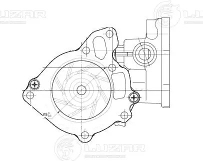 Насос водяной для ам Mitsubishi Pajero Sport (08-),L200 (06-) 2.5D (LWP 1148) LWP 1148 LUZAR