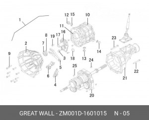 ВИЛКА ПОДШИПНИКА СЦЕПЛЕНИЯ  GW HOVER H3 ZM001D1601015 ZM001D-1601015 GREAT WALL