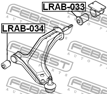 Сайлентблок передний переднего рычага LRAB-034 FEBEST