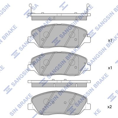 Колодки тормозные HYUNDAI Genesis (07-) передние (4шт.) SANGSIN SP1246 SANGSIN