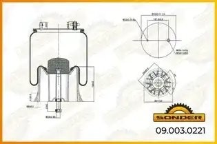 Пневморессора Premium со стаканом (пластик) — 3 года безусловной гарантии 090030221 SONDER