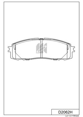 Колодки тормозные дисковые с антискрипной пластиной D2062H D2062H MK KASHIYAMA