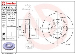Диск тормозной 09.B973.11 09.B973.11 BREMBO