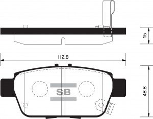 Колодки тормозные дисковые Honda Ridgeline 06, Acura TL 09 SP1430 SP1430 SANGSIN
