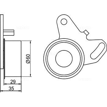 Ролик ГРМ натяжной  GT10032 GT10032 GMB