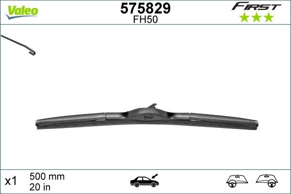 Щетка стеклоочистителя 500мм гибридная First Covertech VALEO 575829 VALEO PHC