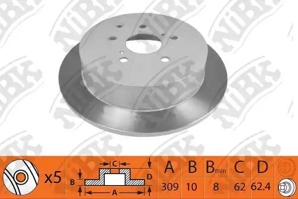 Диск тормозной LEXUS RX 2008-2015 RN1473 RN1473 NIBK