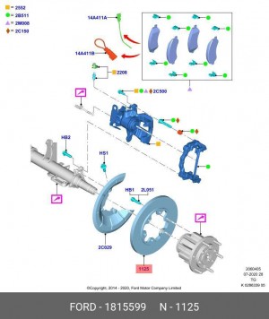 диск тормозной! задний\ Ford Transit TTG 14> 1815599 FORD