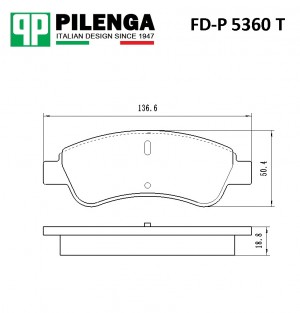 Колодки тормозные диск.передние усиленные PARTNER, BERLINGO FD-P5360T FDP5360T PILENGA