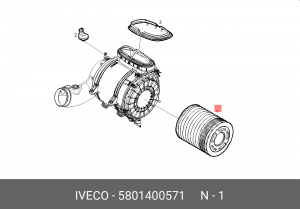 фильтр воздушный!\IVECO Stralis/EcoStralis 5801400571 IVECO