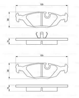 Колодки тормозные VOLVO задние (4шт.) BOSCH 0 986 460 996 BOSCH