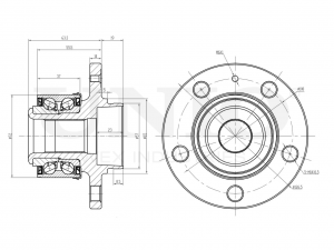 Ступица передняя (с ABS) HUB-20002 UNIO
