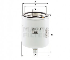 Фильтр топливный WK715/1X WK 715-1 X MANN FILTER