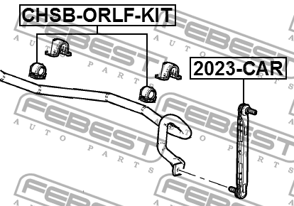 Втулка стабилизатора передняя CHEVROLET ORLANDO 2011-2015 CHSB-ORLF-KIT CHSB-ORLF-KIT FEBEST