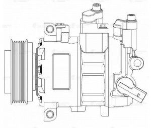 Компрессор кондиц. для а/м Audi A4 (B8) (07-)/A5 (07-)/Q5 (08-) LCAC 1880 LUZAR