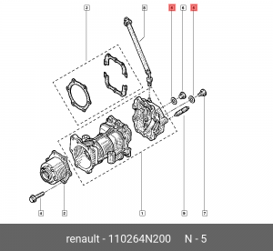 Прокладка сливной пробки RENAULT/NISSAN /18x24x1,5 RENAULT 1102 64N 200 110264N200 RENAULT