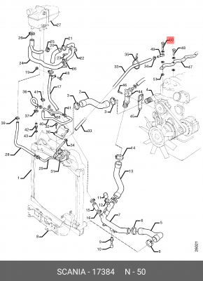 болт перепускной топл.!M8x1\SCANIA 94/114/124/144/164 17384 SCANIA