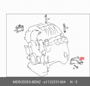 Кронштейн MERCEDES E (W210) двигателя левый OE A1122231404 MERCEDES BENZ
