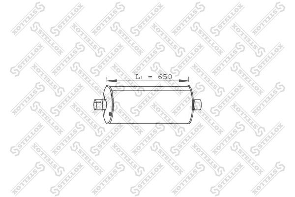 резонатор(бочка) глушителя !кругл. L=650 \Iveco EuroCargo 82-03077-SX STELLOX