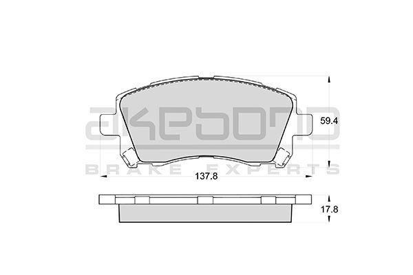 Колодки тормозные дисковые передние ПОДХОДЯТ ДЛЯ SUBARU FOERSTER (SF), LEGASY II AN463WK AKEBONO