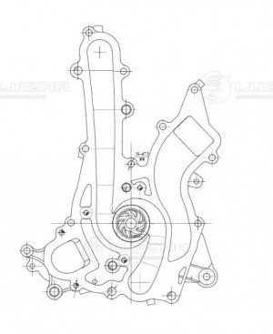 Насос водяной для а/м Mercedes-Benz E (W212) (09-) 3.5i [M276.952] LWP1511 LWP 1511 LUZAR