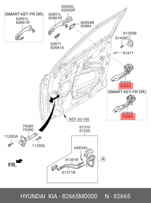 ОСНОВАНИЕ РУЧКИ ДВЕРИ 82665-M0000 82665M0000 HYUNDAI KIA