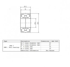 Подшипник, передний (40BWD07ACA85**SA**) 80/40/34 ZA40BWD07ACA85 NSK