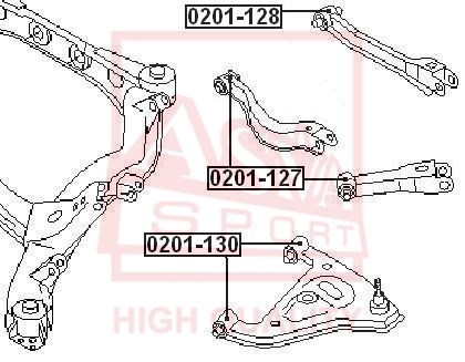 САЙЛЕНТБЛОК ЗАДНЕГО РЫЧАГА NISSAN/INFINITI 201127 0201-127 ASVA