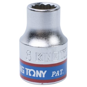 головка торцевая! стандартная двенадцатигранная 3/8'', 8 мм\ 333008M KING TONY