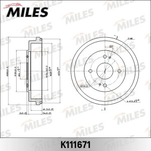 Барабан тормозной HONDA Accord 2.0 90- 220mm K111671 K111671 MILES