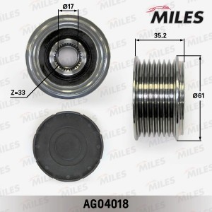 Муфта свободного хода генератора VW PHAETON/TOUAREG 3.2 02-09 AG04018 AG04018 MILES