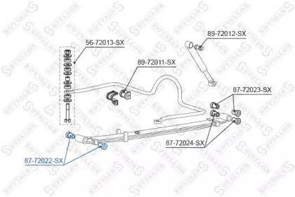 сайлентблок рессоры пер.!\ Mitsubishi Pajero 83-95/L200 86-94 8772022SX STELLOX