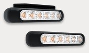 фонарь сигнальный! LED желтый, 132,7x35,4, с кронштейном, проводом 1,0м\ Univers FT200LED FRISTOM