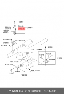 218212G536K БОЛТ М5 218212G536K MOBIS