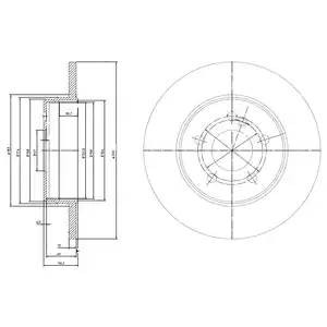 Диск тормозной передний SKODA OCTAVIA (1U), FABIA I/II BG3208C BG3208C DELPHI