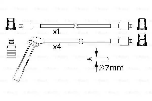 Провод высоковольтный SAAB 9000 (93-) 2.0 комплект BOSCH 0 986 357 161 BOSCH