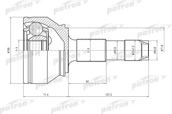 ШРУС наружный PEUGEOT Boxer (06-) CITROEN Jumper (06-) FIAT Ducato (06-) комплек PCV4598 PATRON