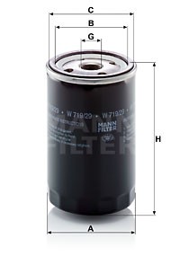 Фильтр масляный W719/29 W 719-29 MANN FILTER