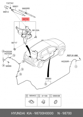 Деталь 98700H0000 HYUNDAI KIA