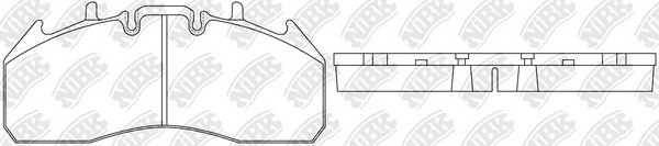 Колодки тормозные VOLVO RENAULT дисковые (249x110x29мм) (4шт.) с р/к NIBK PN0451 NIBK
