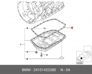 Прокладка BMW 5 (E39) поддона АКПП OE 24 10 1 423 380 BMW