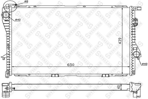 радиатор системы охлаждения!\ BMW E38 2.8i-5.4i 94-01 10-25082-SX STELLOX