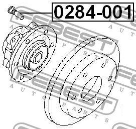 Шпилька колесная 0284-001 0284-001 FEBEST