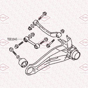 Рычаг задней подвески нижний L/R MITSUBISHI Airtrek/Lancer/Outlander 01-JEEP Com TEE1043 TATSUMI