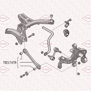 Рычаг задней подвески нижний R AUDI A3/Q3/TT 03-VW Golf/Jetta/Passat/CC/Scirocco TEE1747R TATSUMI