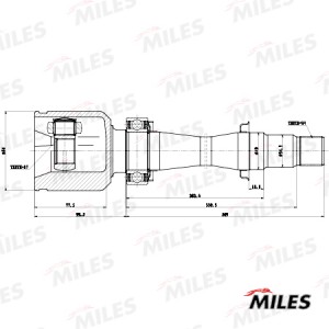 ШРУС внутренний правый TOYOTA CAMRY IV-V V30/V40 2.0-2.4 01-11 GA12074 GA12074 MILES